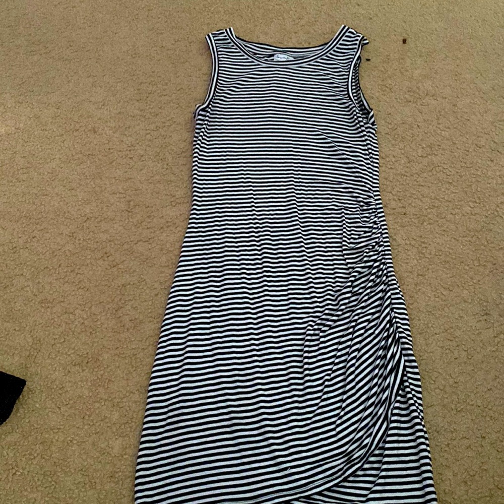 Black and white stripped dress